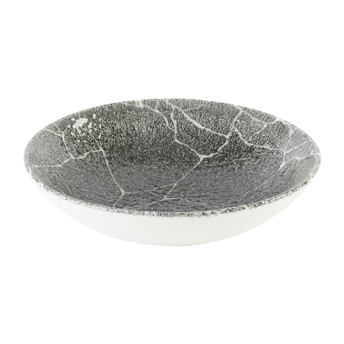 DX809 Churchill Studio Prints Kintsugi Quartz Black Coupe Bowl 182mm (Pack of 12)