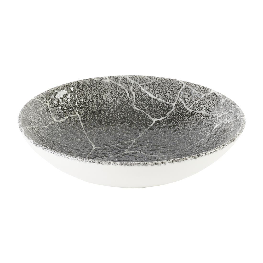 DX809 Churchill Studio Prints Kintsugi Quartz Black Coupe Bowl 182mm (Pack of 12) - JD Catering Equipment Solutions Ltd