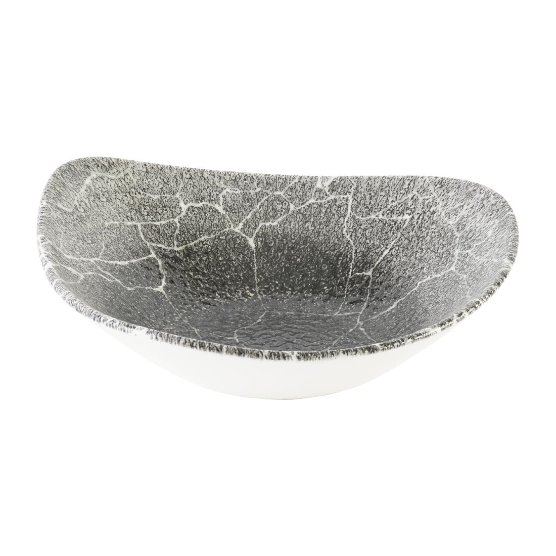 DX812 Churchill Studio Prints Kintsugi Quartz Black Triangle Bowl 235mm (Pack of 12)