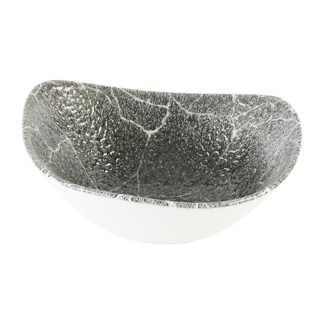 DX813 Churchill Studio Prints Kintsugi Quartz Black Triangle Bowl 185mm (Pack of 12)