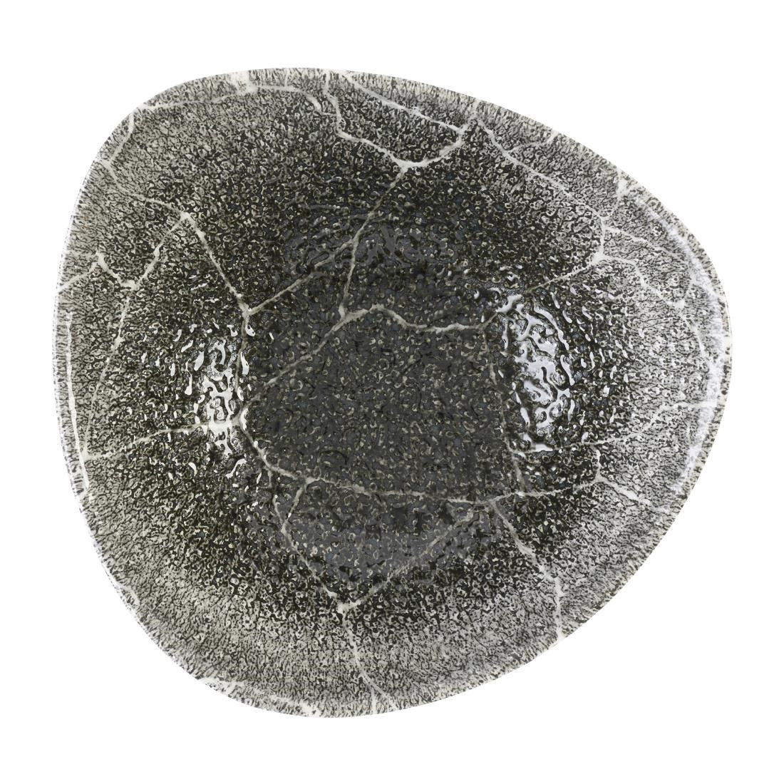 DX813 Churchill Studio Prints Kintsugi Quartz Black Triangle Bowl 185mm (Pack of 12)