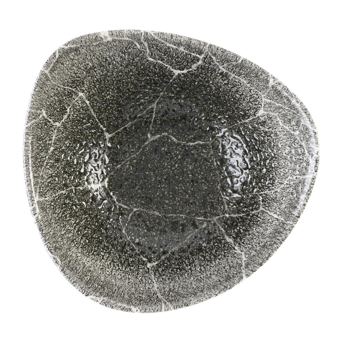 DX813 Churchill Studio Prints Kintsugi Quartz Black Triangle Bowl 185mm (Pack of 12) - JD Catering Equipment Solutions Ltd