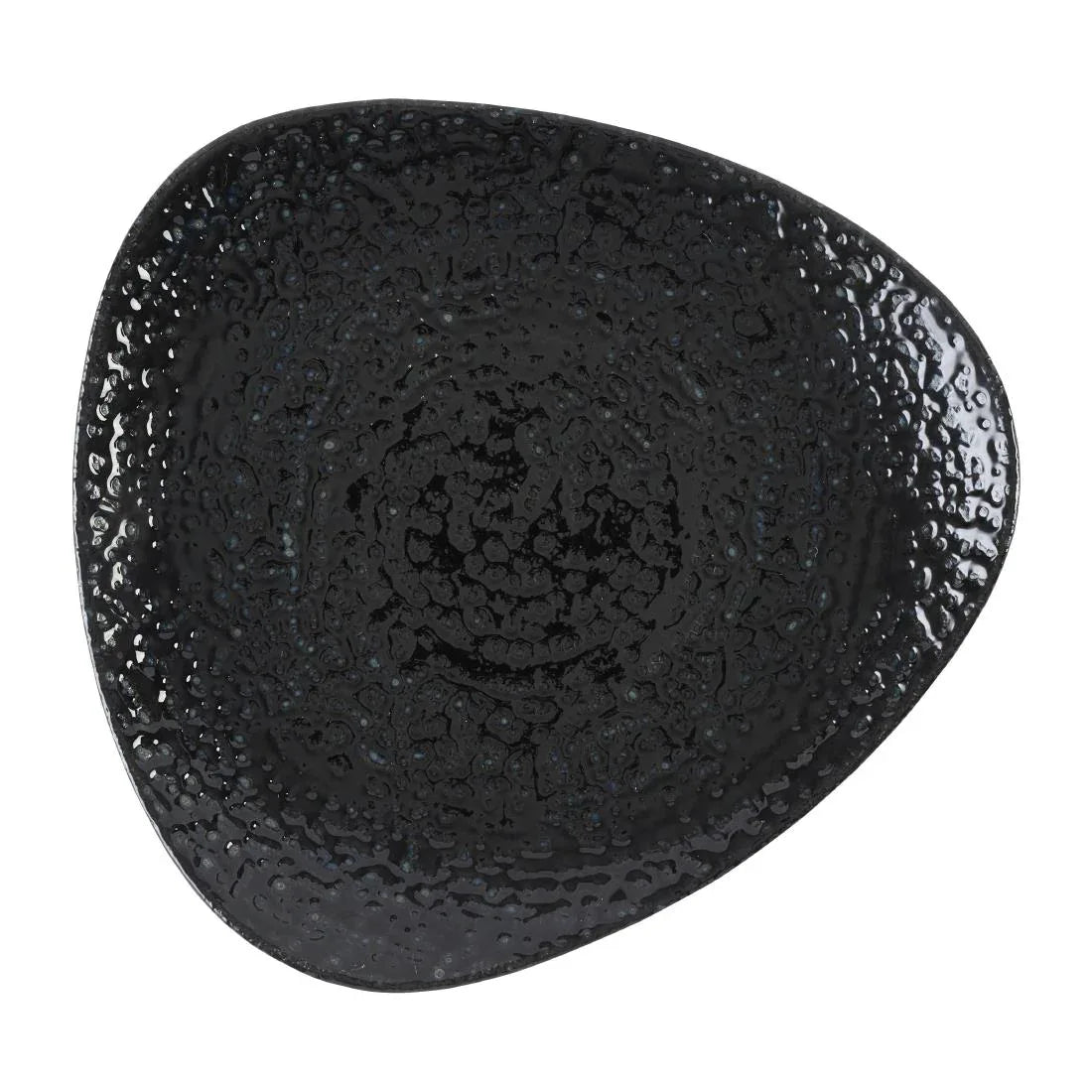 DX822 Churchill Studio Prints Homespun Chroma Carbon Triangle Plate 265mm (Pack of 12) - JD Catering Equipment Solutions Ltd