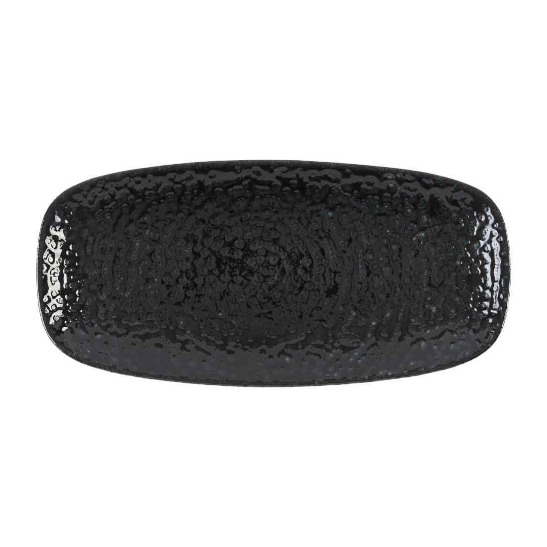 DX828 Churchill Studio Prints Homespun Chroma Carbon Chefs' Oblong Plate No. 2 (269 x 127mm) (Pack of 12)