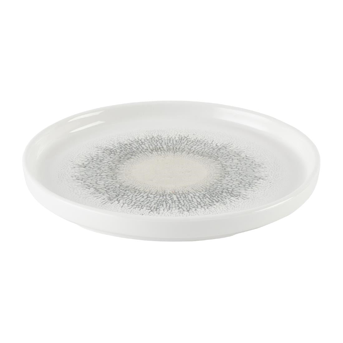 DX831 Churchill Studio Prints Fusion Agate Grey Chefs' Walled Plate 210mm (Pack of 6)