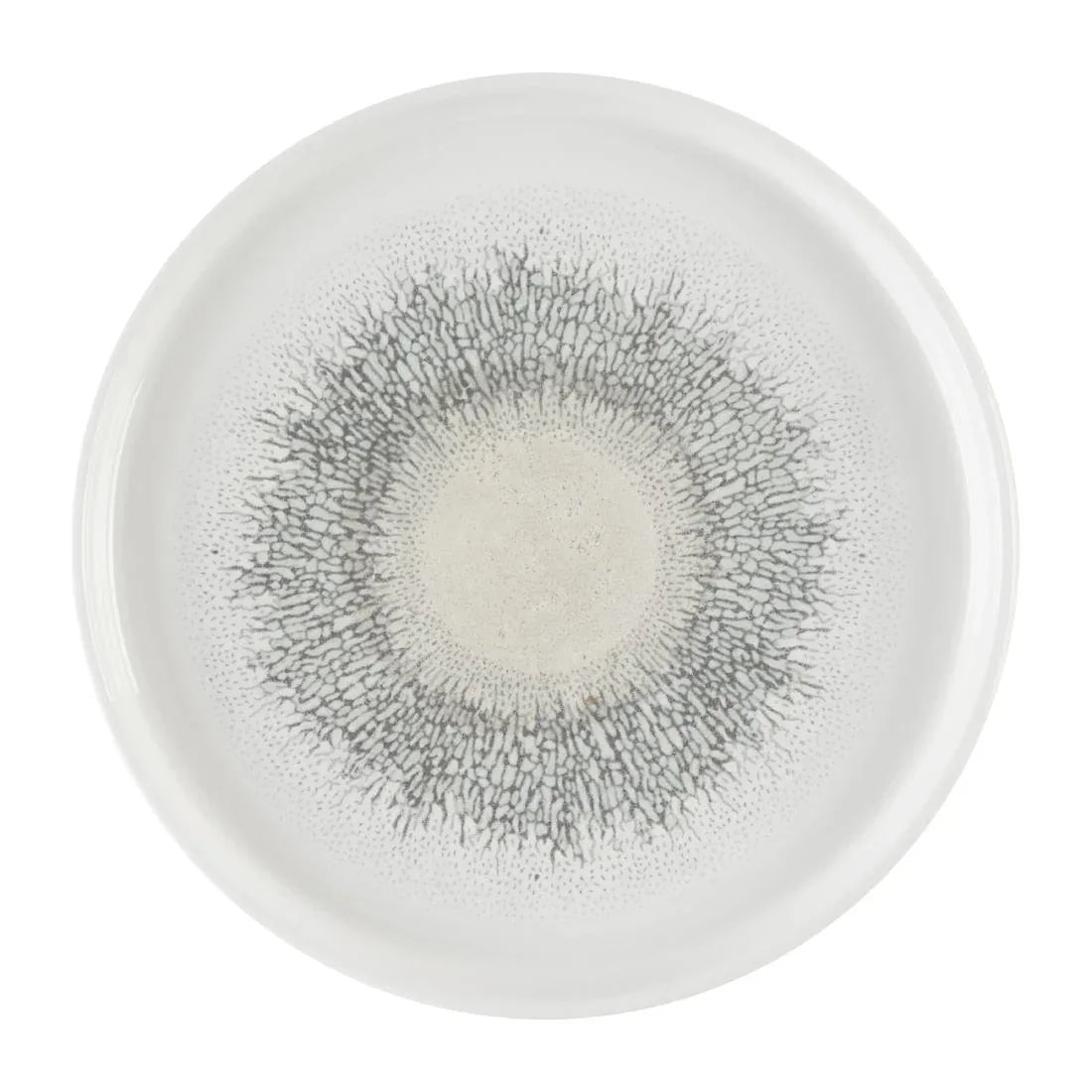 DX831 Churchill Studio Prints Fusion Agate Grey Chefs' Walled Plate 210mm (Pack of 6) - JD Catering Equipment Solutions Ltd