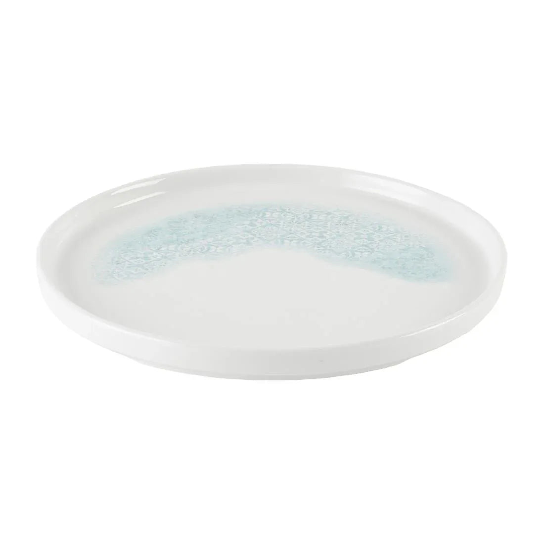 DX834 Churchill Vintage Prints Med Tiles Aquamarine Chefs' Walled Plate 260mm (Pack of 6) - JD Catering Equipment Solutions Ltd