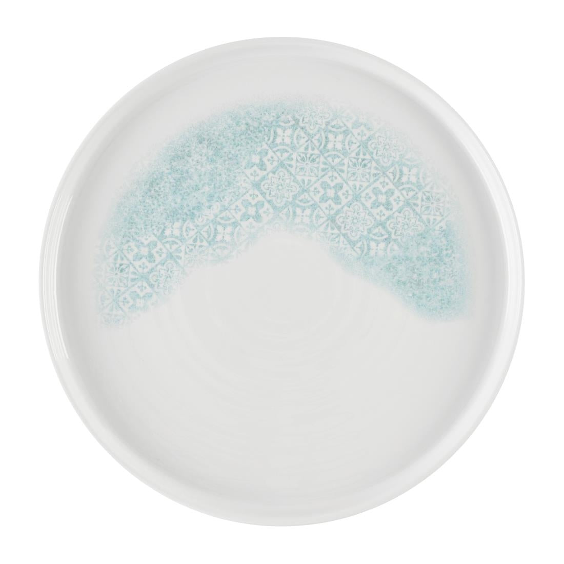DX834 Churchill Vintage Prints Med Tiles Aquamarine Chefs' Walled Plate 260mm (Pack of 6)