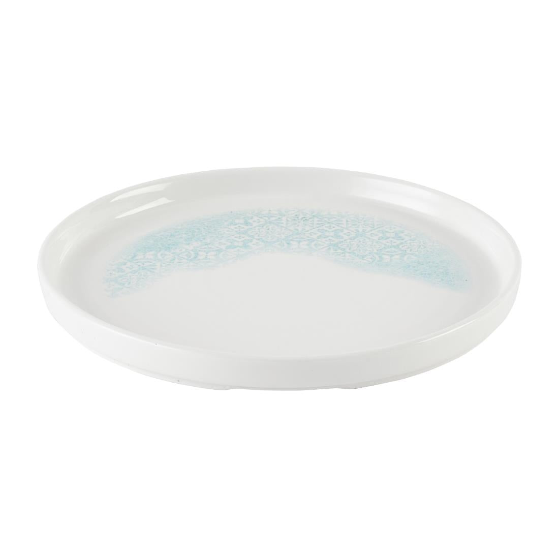 DX835 Churchill Vintage Prints Med Tiles Aquamarine Chefs' Walled Plate 210mm (Pack of 6)