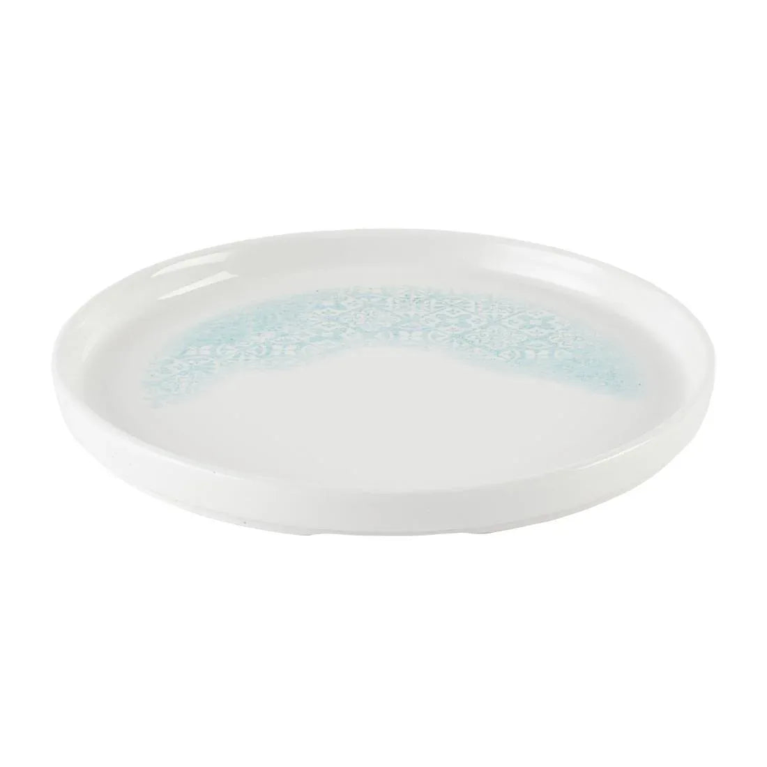 DX835 Churchill Vintage Prints Med Tiles Aquamarine Chefs' Walled Plate 210mm (Pack of 6) - JD Catering Equipment Solutions Ltd