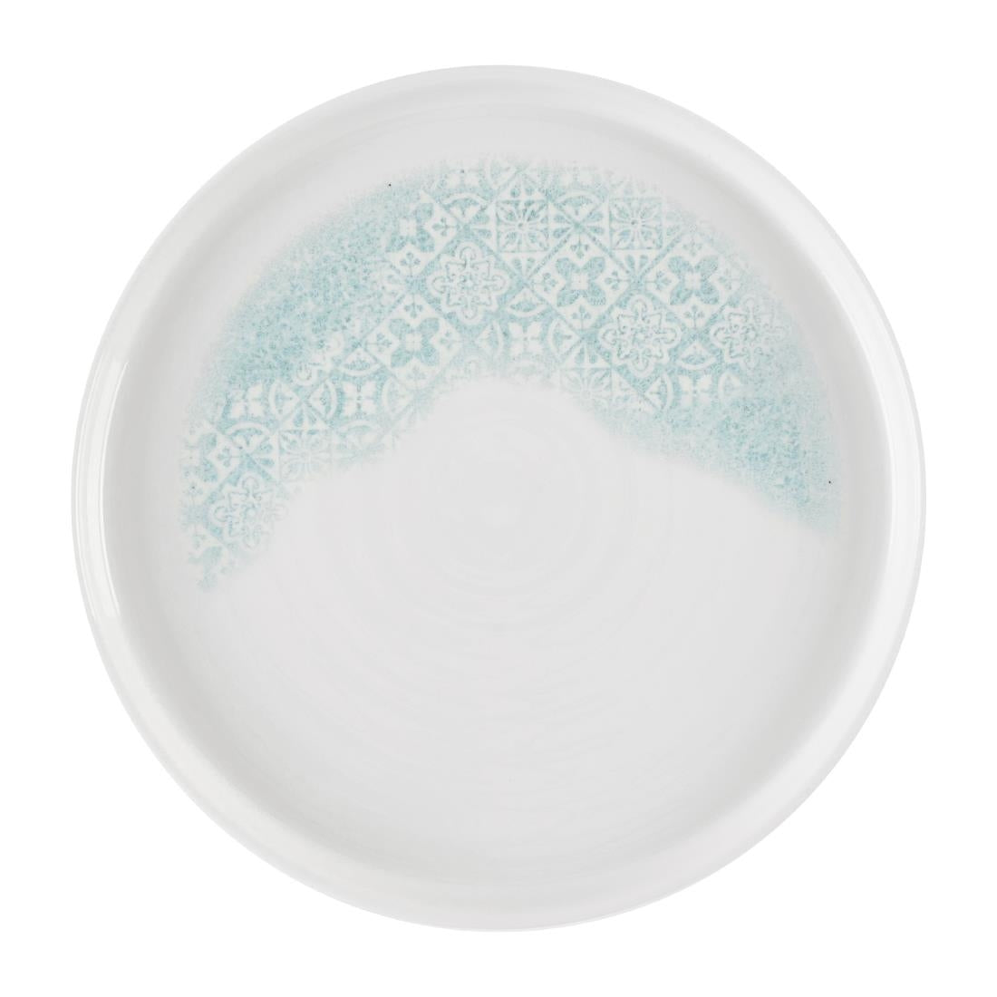 DX835 Churchill Vintage Prints Med Tiles Aquamarine Chefs' Walled Plate 210mm (Pack of 6)