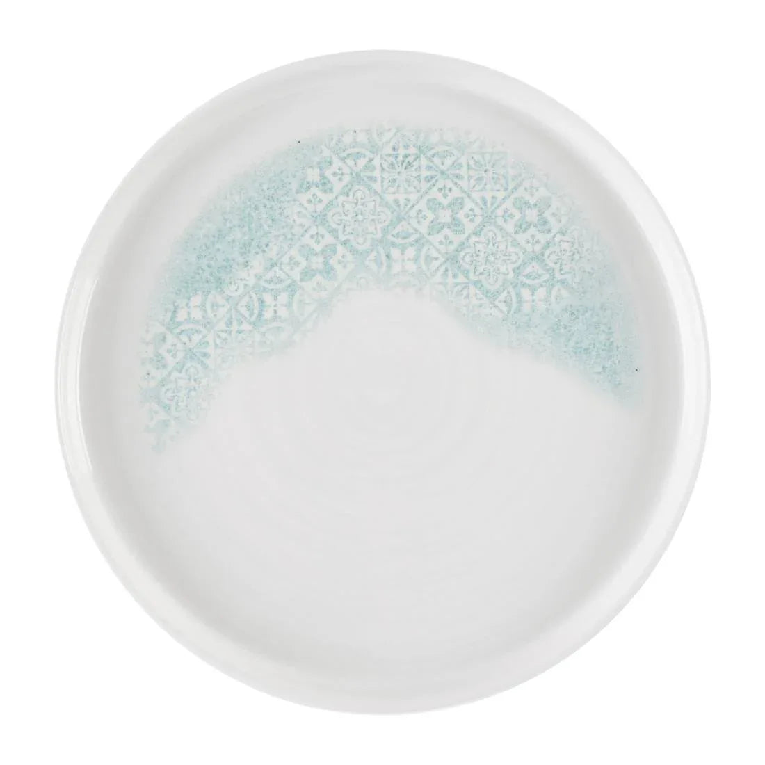 DX835 Churchill Vintage Prints Med Tiles Aquamarine Chefs' Walled Plate 210mm (Pack of 6) - JD Catering Equipment Solutions Ltd