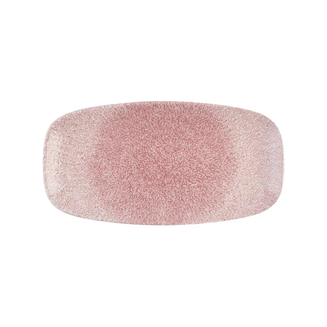 DX842 Churchill Studio Prints Raku Rose Quartz Pink Chefs' Oblong Plate No. 4 (355 x 189mm) (Pack of 6) - JD Catering Equipment Solutions Ltd