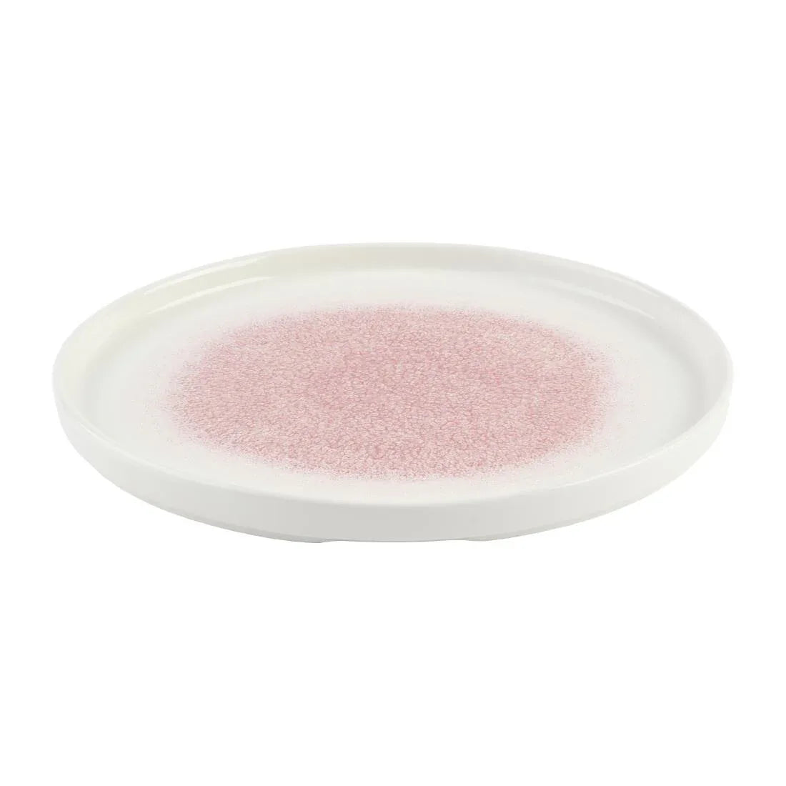 DX844 Churchill Studio Prints Raku Rose Quartz Pink Chefs' Walled Plate 260mm (Pack of 6) - JD Catering Equipment Solutions Ltd