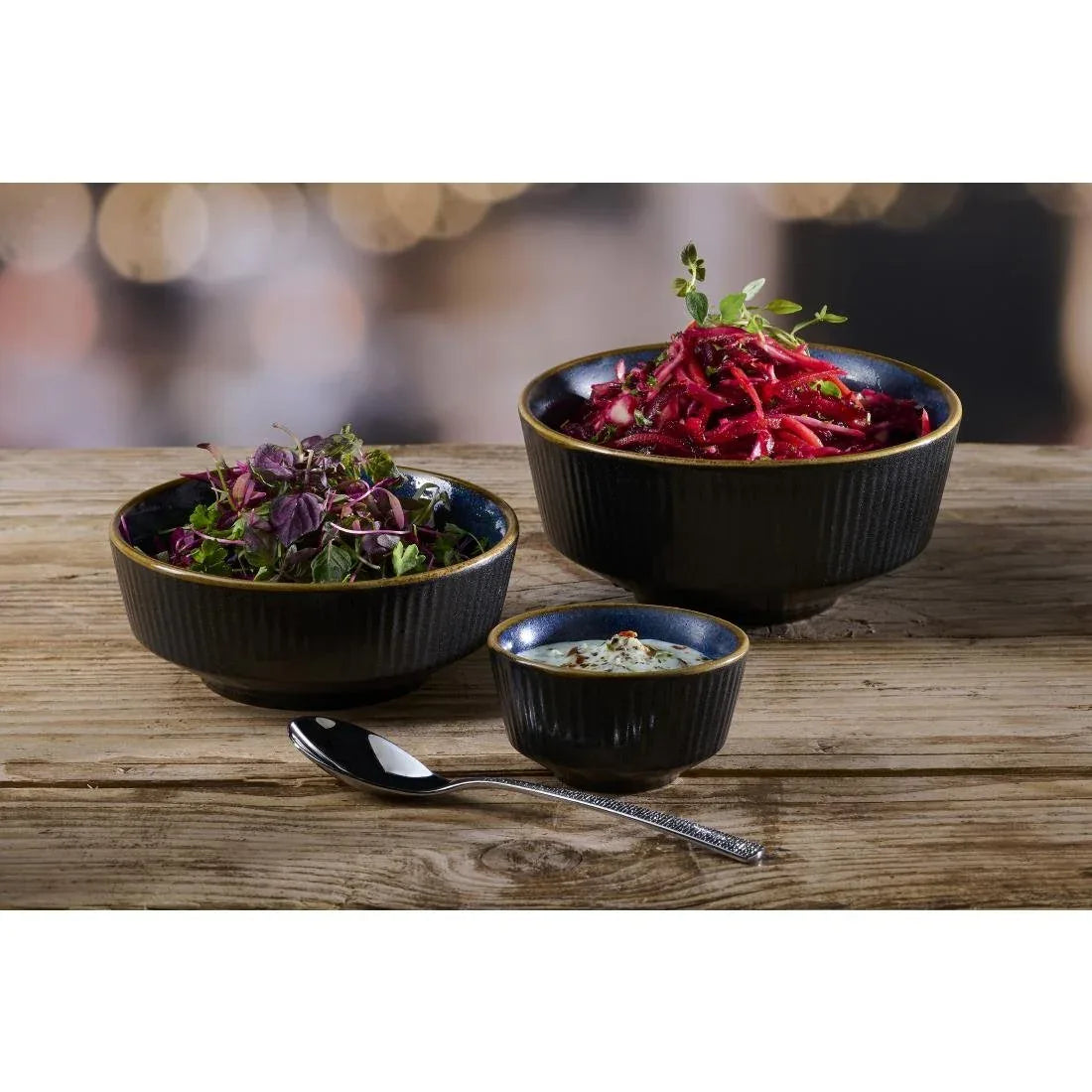 DX854 Churchill Nourish Tokyo Black Kochi Dip Pot 48 x 80mm (Pack of 12) - JD Catering Equipment Solutions Ltd