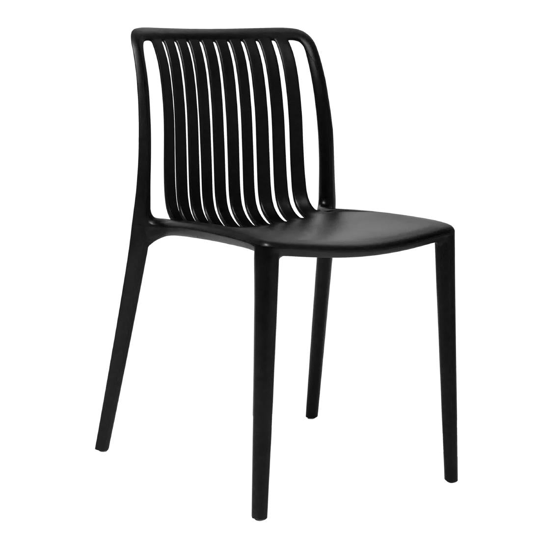 DX976 Bolero Verona Café Chairs Black (Pack of 2)