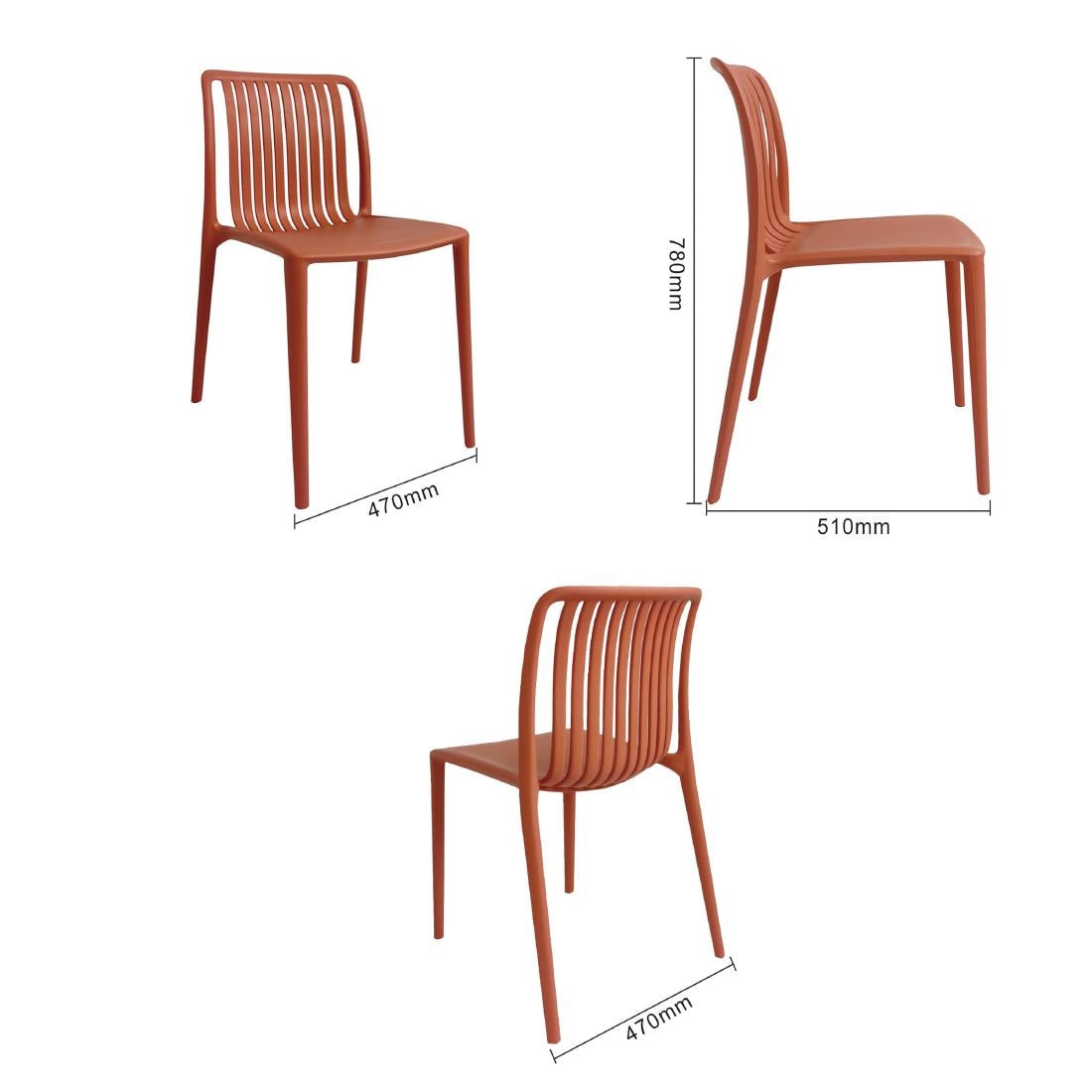DX977 Bolero Verona Café Chairs Mild Orange (Pack of 2)