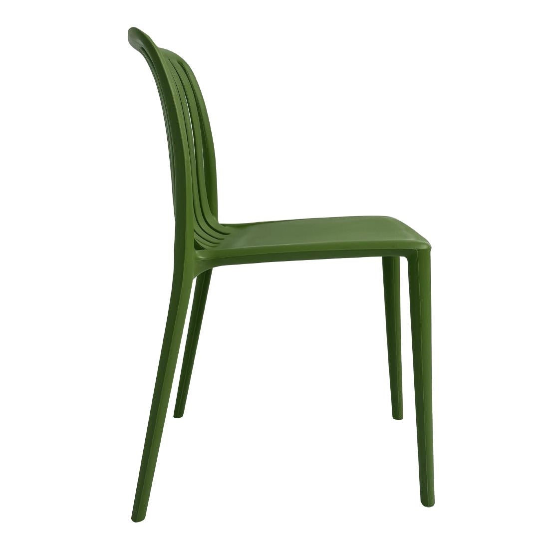 DX978 Bolero Verona Café Chairs Forest Green (Pack of 2)