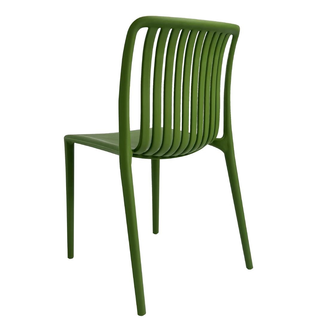 DX978 Bolero Verona Café Chairs Forest Green (Pack of 2)