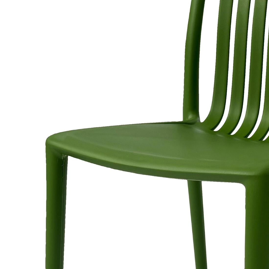 DX978 Bolero Verona Café Chairs Forest Green (Pack of 2)