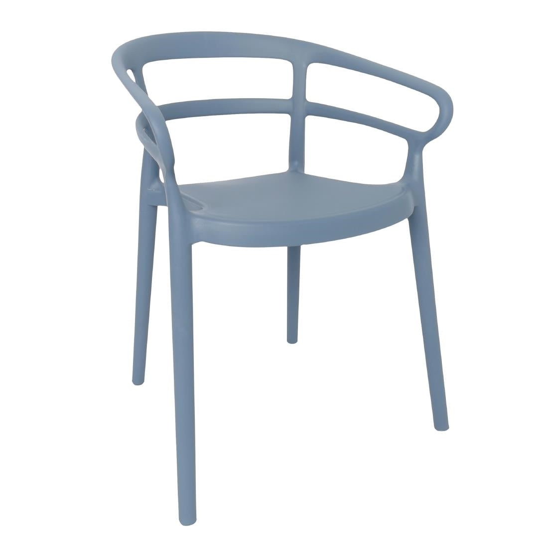 DX980 Bolero Mateo Café Chairs Slate Blue (Pack of 2)