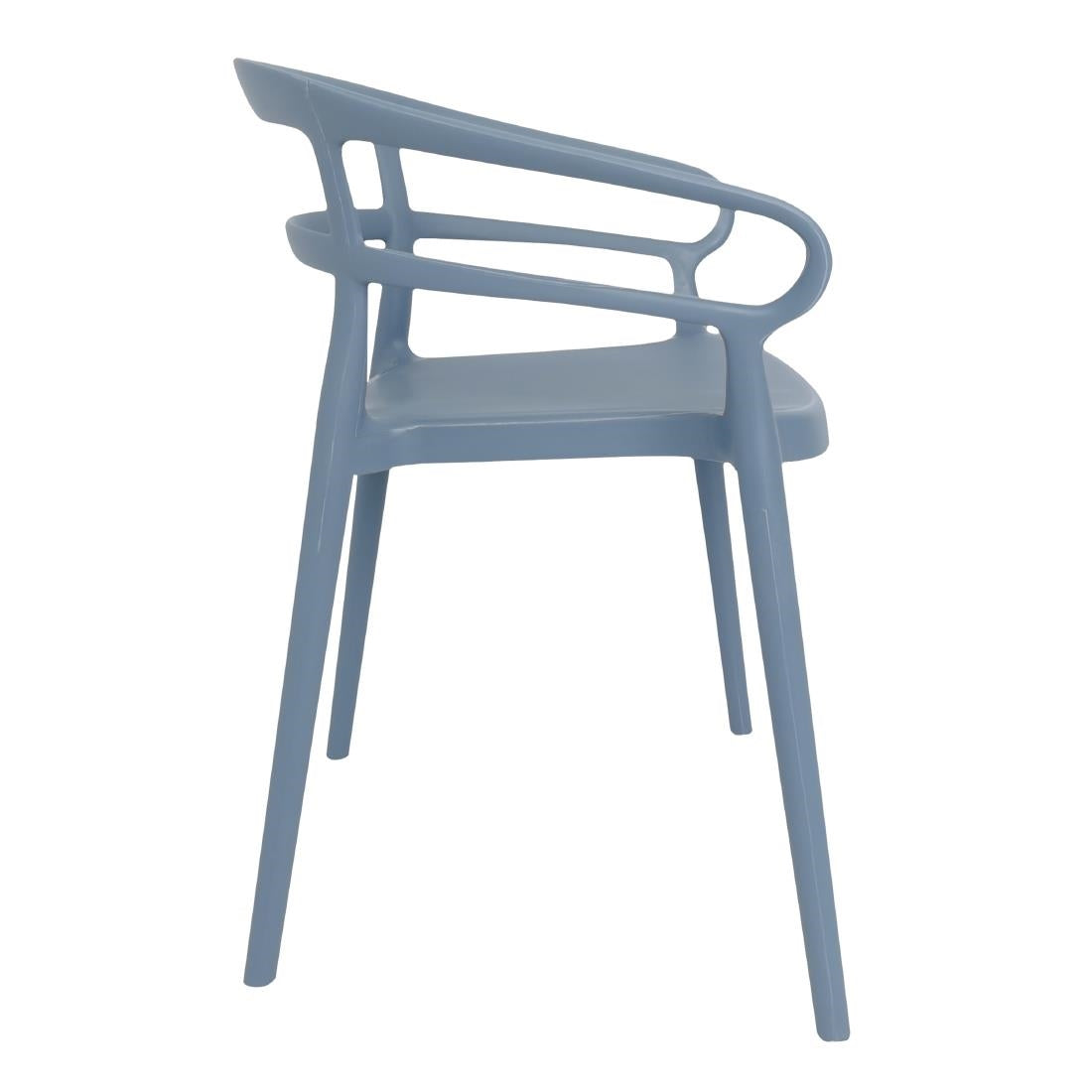DX980 Bolero Mateo Café Chairs Slate Blue (Pack of 2)