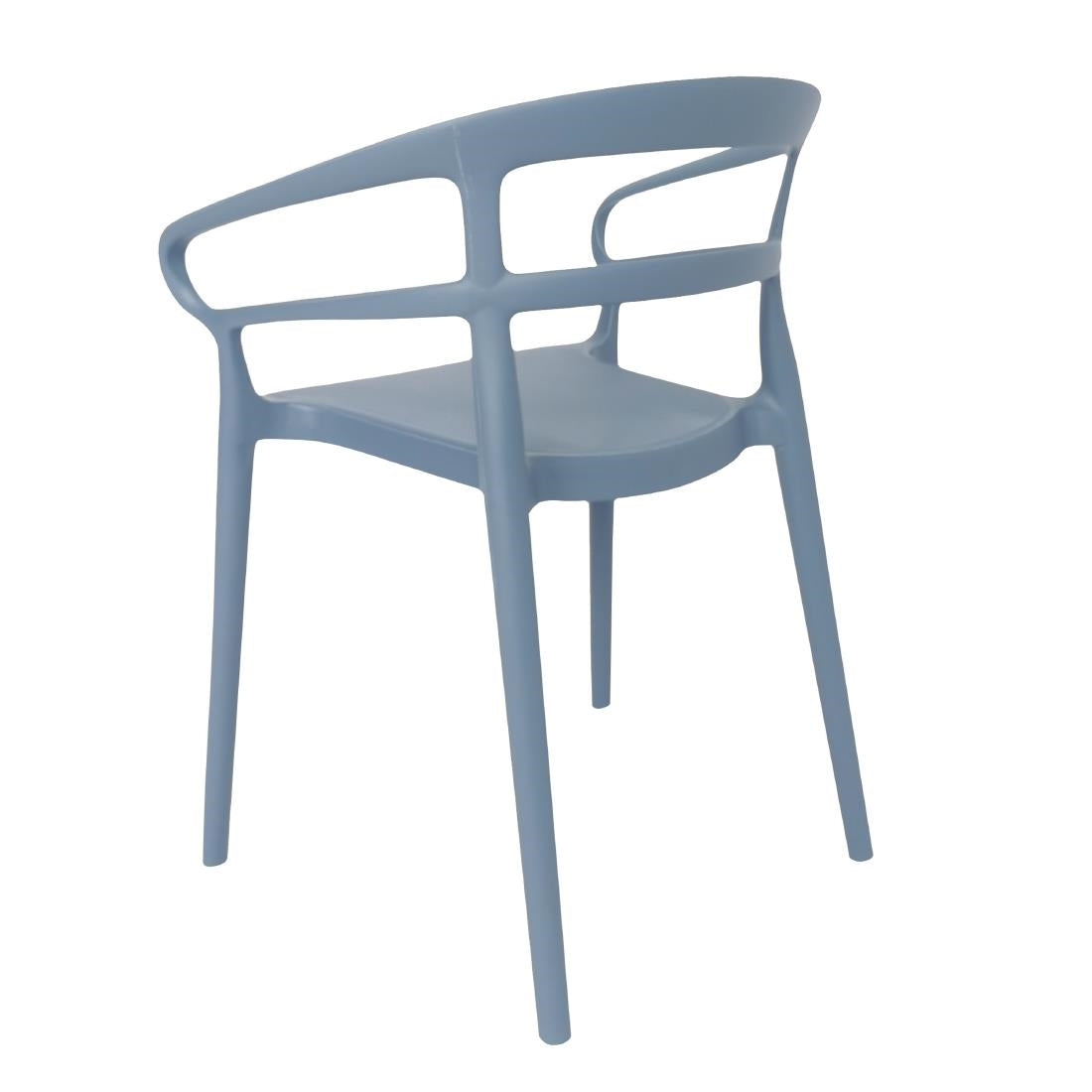 DX980 Bolero Mateo Café Chairs Slate Blue (Pack of 2)