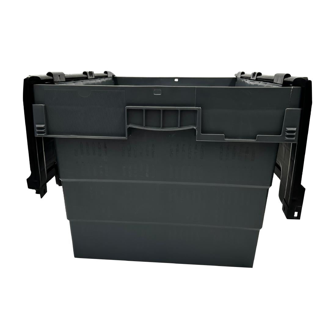 DX995 Vogue Plastic Transport Storage Crate with Attached Lid 600x400x320mm