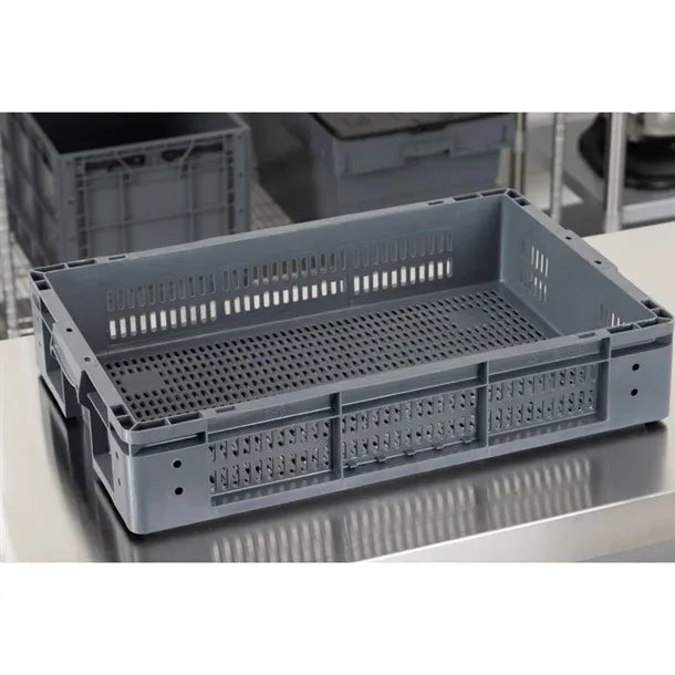 DX999 Vogue Perforated Plastic Storage Crate 600x400x120mm