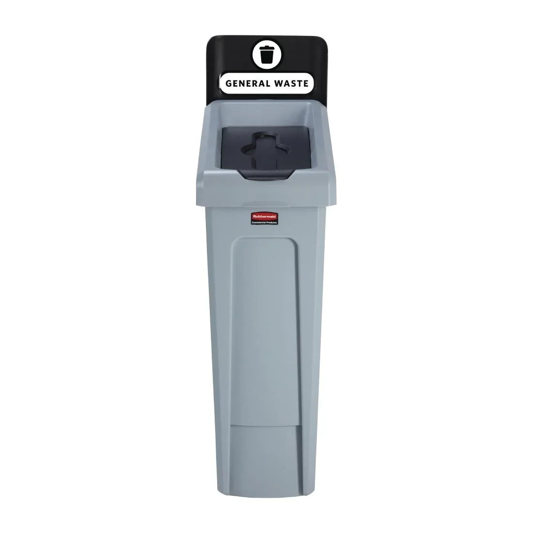 DY082 Rubbermaid Slim Jim General Waste Recycling Station Black 87Ltr - JD Catering Equipment Solutions Ltd