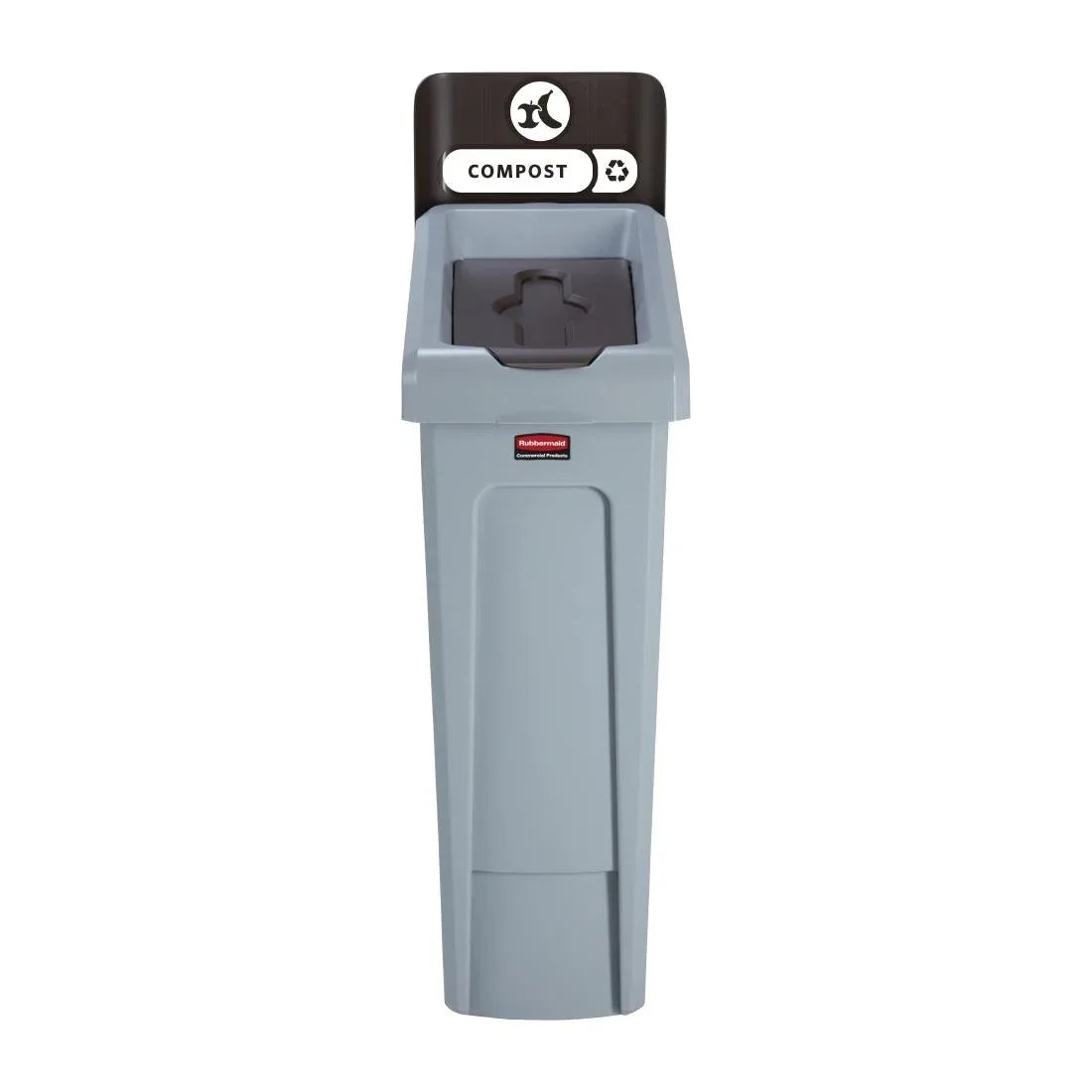 DY083 Rubbermaid Slim Jim Compost Recycling Station Brown 87Ltr - JD Catering Equipment Solutions Ltd