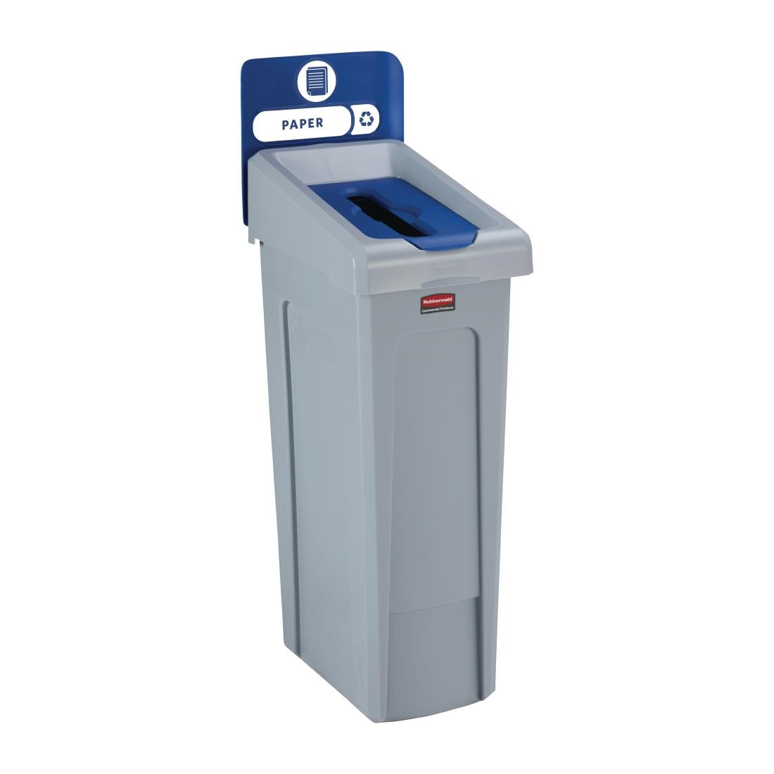 DY087 Rubbermaid Slim Jim Paper Recycling Station Blue 87Ltr