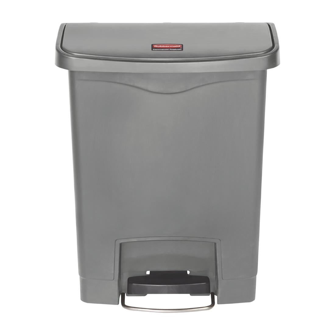 DY114 Rubbermaid Slim Jim Step On Front Step Pedal Bin Grey