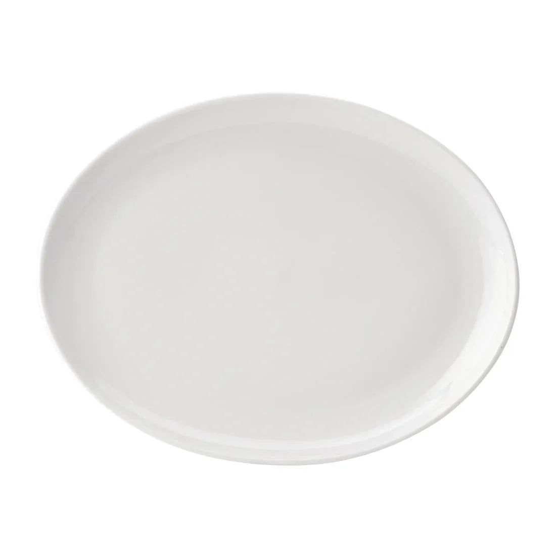 DY322 Utopia Pure White Oval Plates 360mm (Pack of 18) - JD Catering Equipment Solutions Ltd