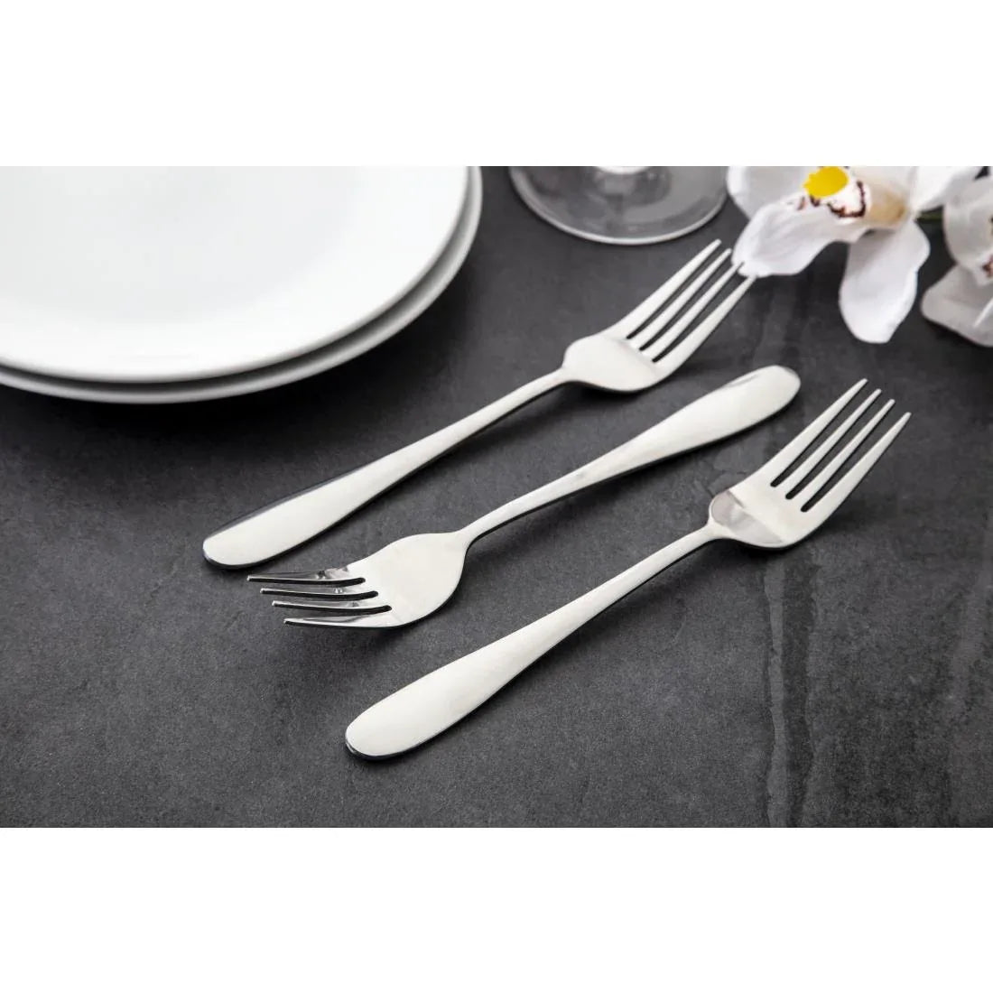 DY355 Utopia Manhattan Table Forks (Pack of 12) - JD Catering Equipment Solutions Ltd