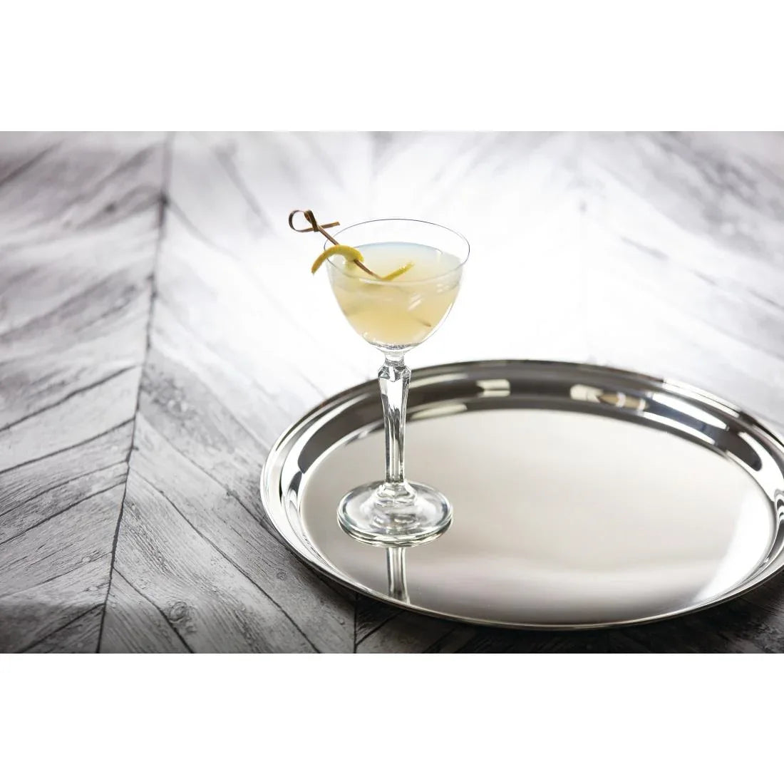 J828 Olympia Stainless Steel Round Service Tray 305mm - JD Catering Equipment Solutions Ltd