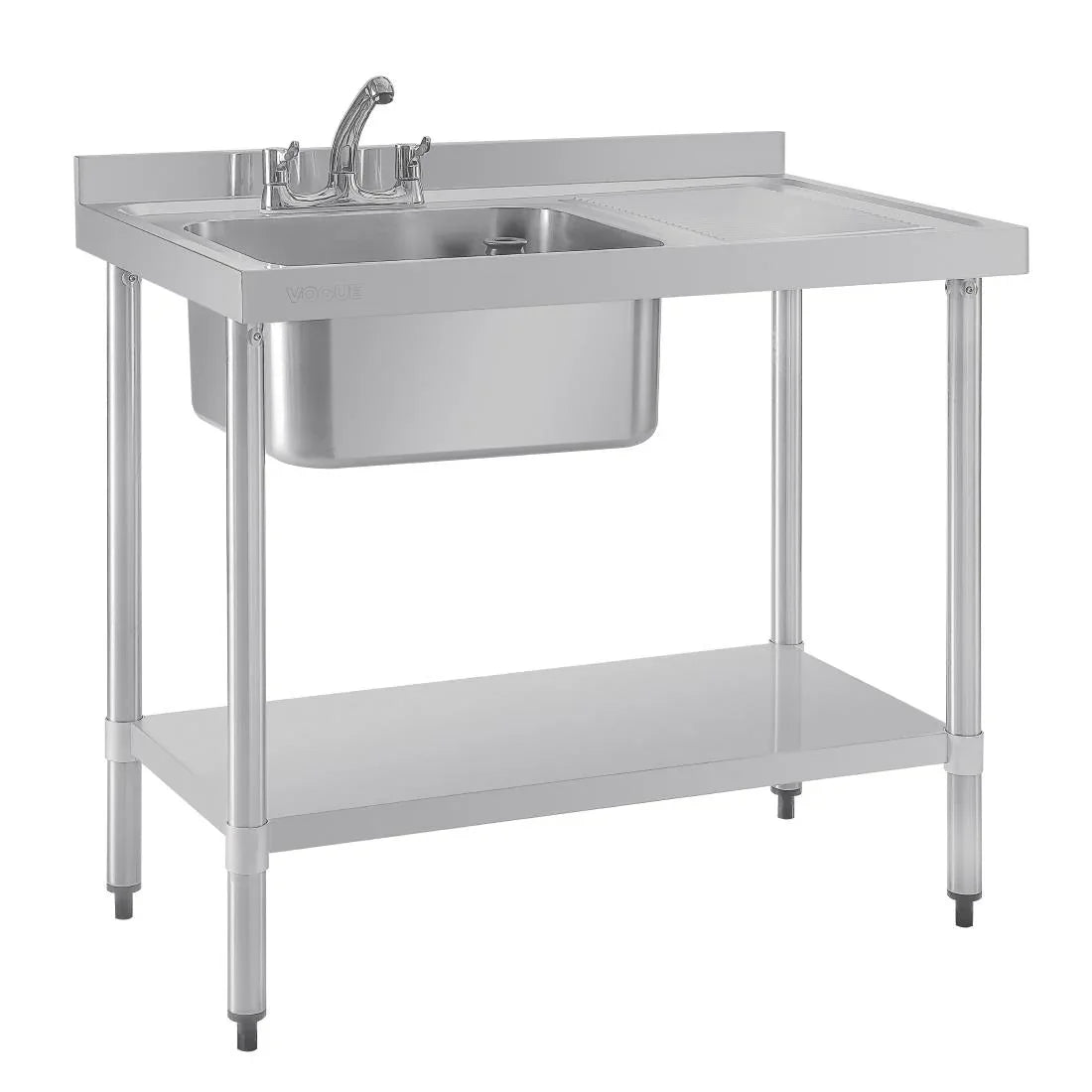 DY820 Vogue Single Sink Right Hand Drainer 1000mm - JD Catering Equipment Solutions Ltd