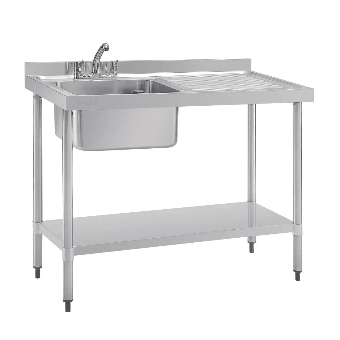 DY823 Vogue Single Sink Right Hand Drainer 1200mm - JD Catering Equipment Solutions Ltd