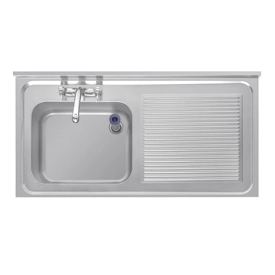 DY823 Vogue Single Sink Right Hand Drainer 1200mm - JD Catering Equipment Solutions Ltd