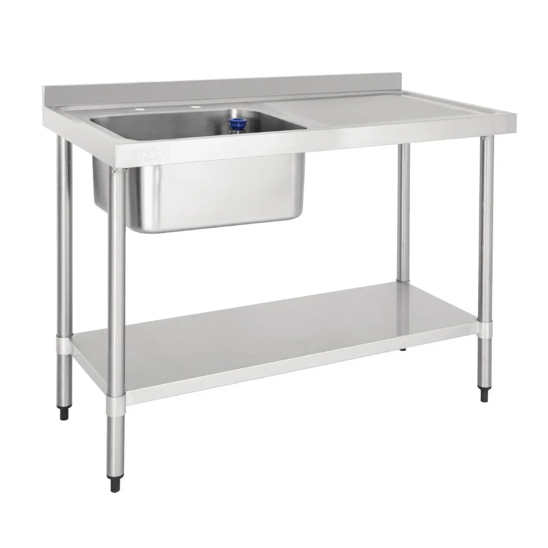 DY823 Vogue Single Sink Right Hand Drainer 1200mm - JD Catering Equipment Solutions Ltd