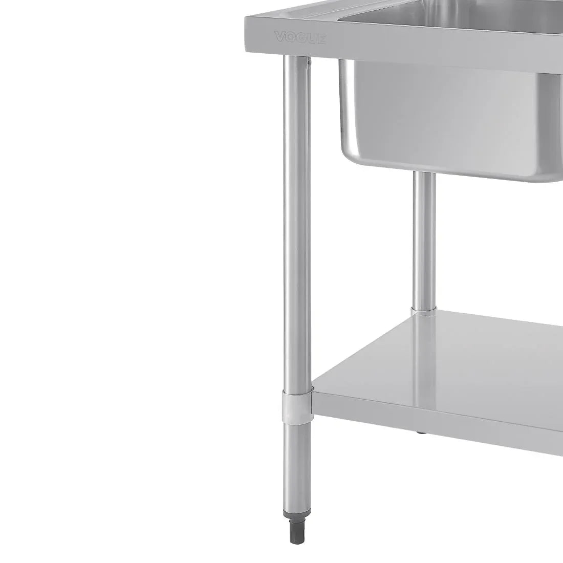 DY824 Vogue Double Sink Right Hand Drainer 1500mm - JD Catering Equipment Solutions Ltd