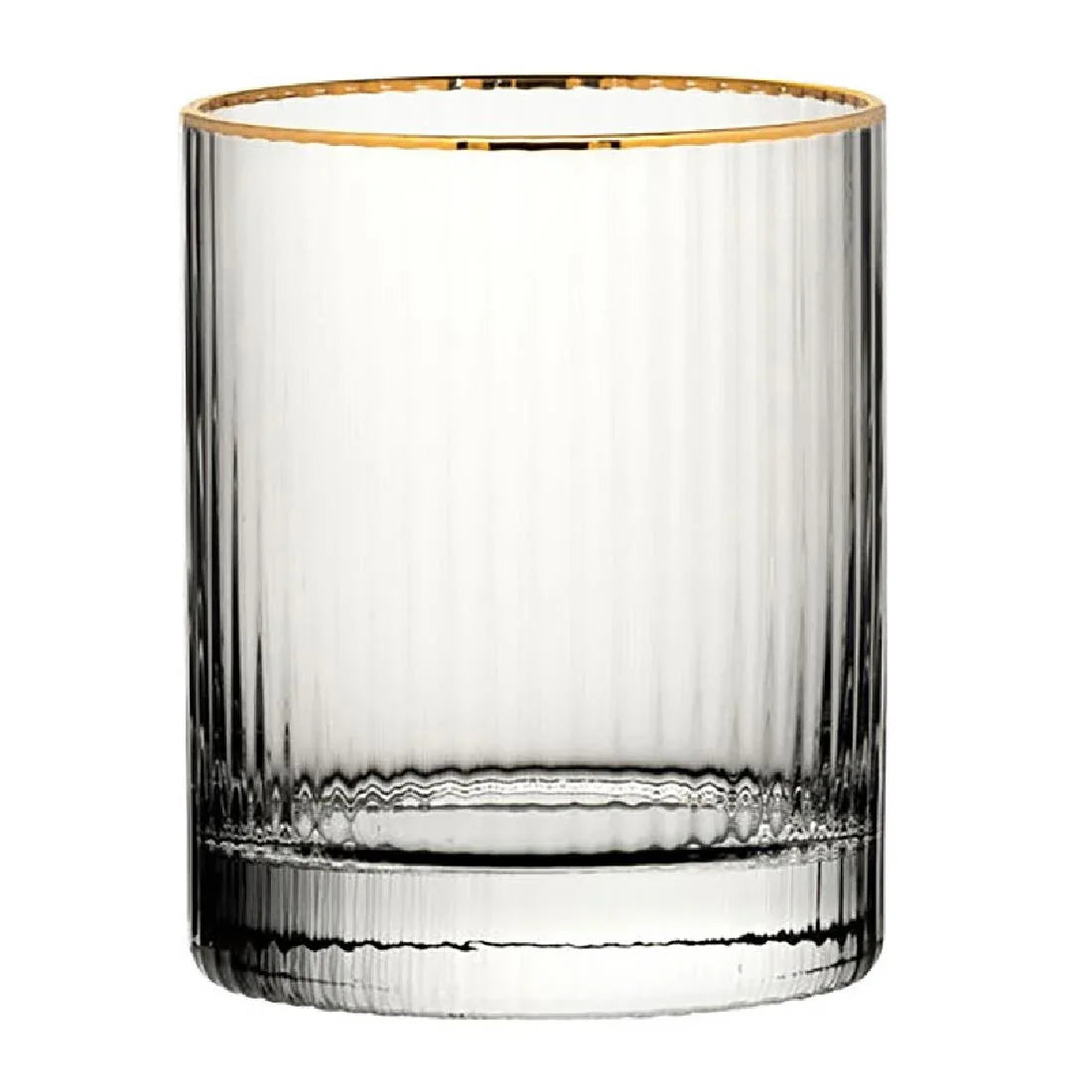 DZ444 Utopia Hayworth Double Old Fashioned Gold Rim Glasses 325ml (Pack of 6) - JD Catering Equipment Solutions Ltd