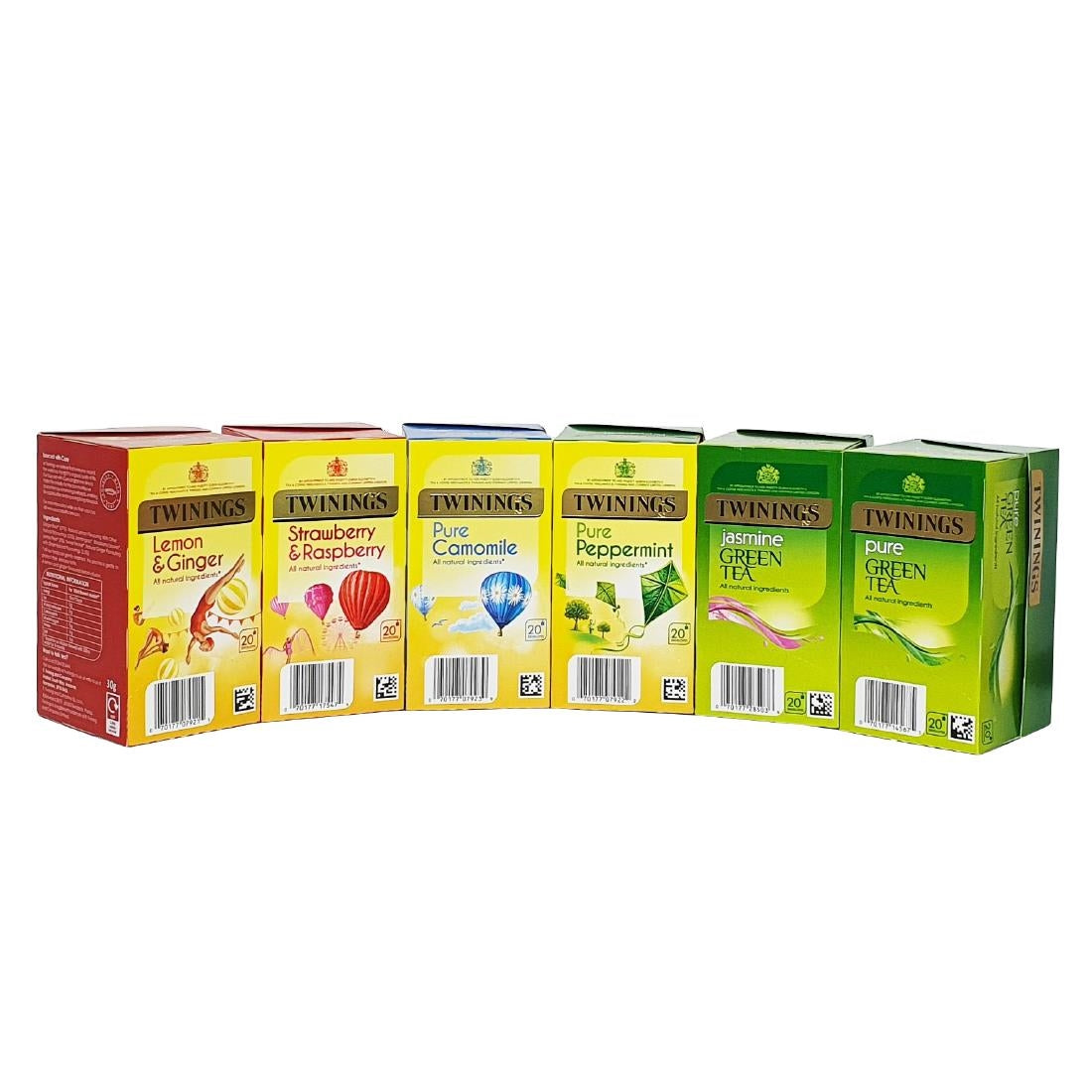 DZ468 Twinings Infusions & Green Tea Variety Pack Enveloped Tea Bags (Pack of 120)