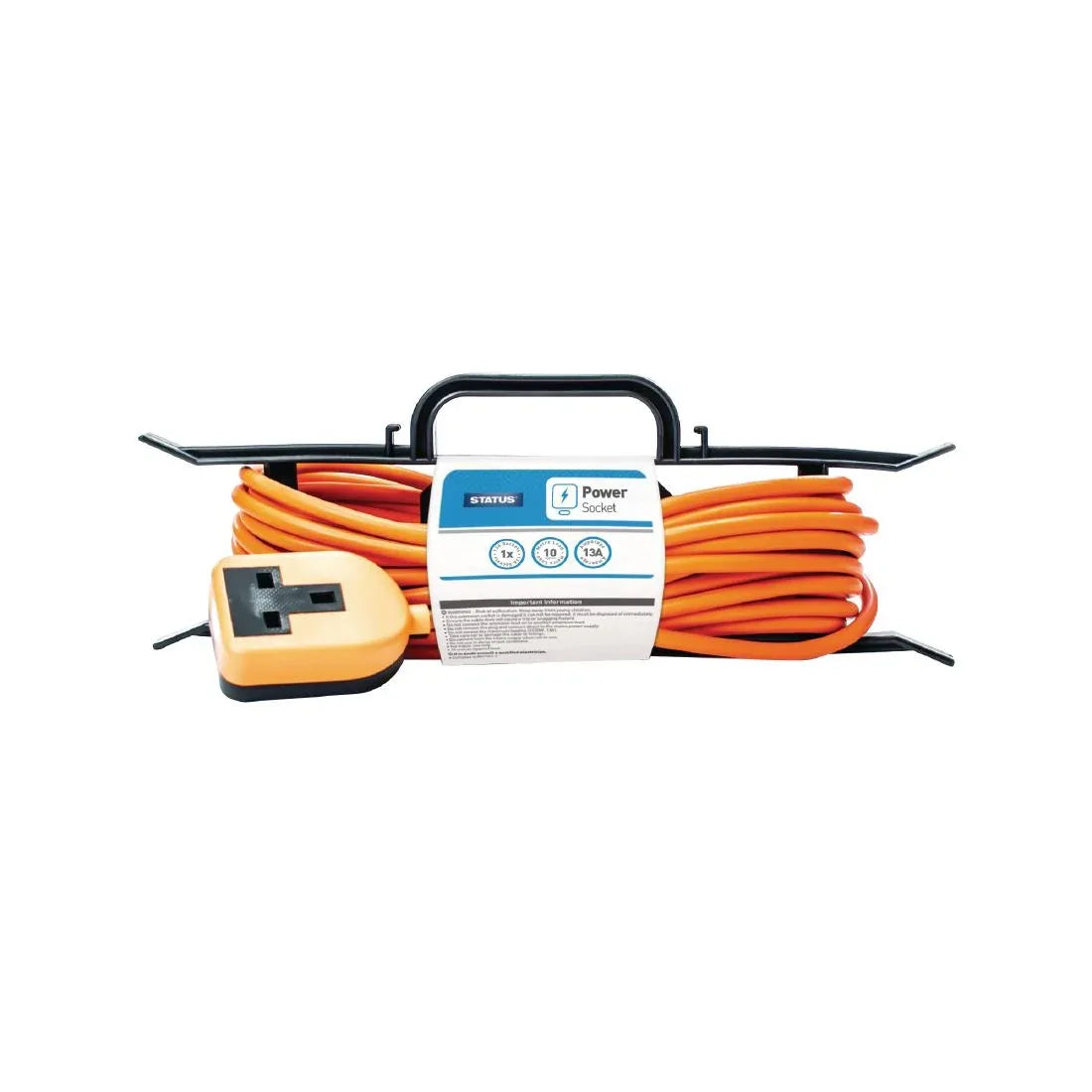 DZ475 Status Heavy Duty Extention Socket Lead with Orange Plug 10m - JD Catering Equipment Solutions Ltd