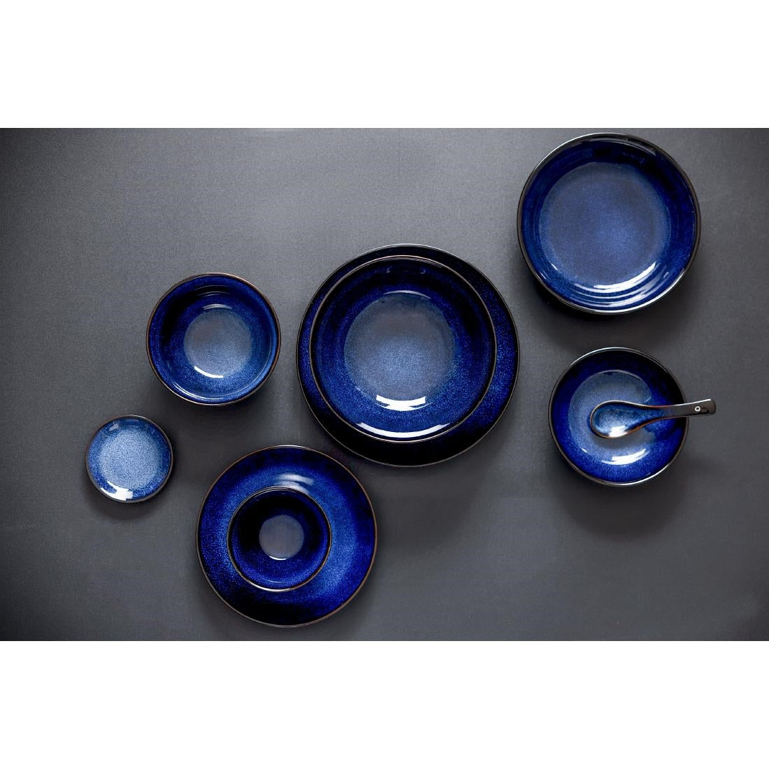 DZ772 Olympia Luna Midnight Blue Coupe Bowls 160mm (Pack of 6)