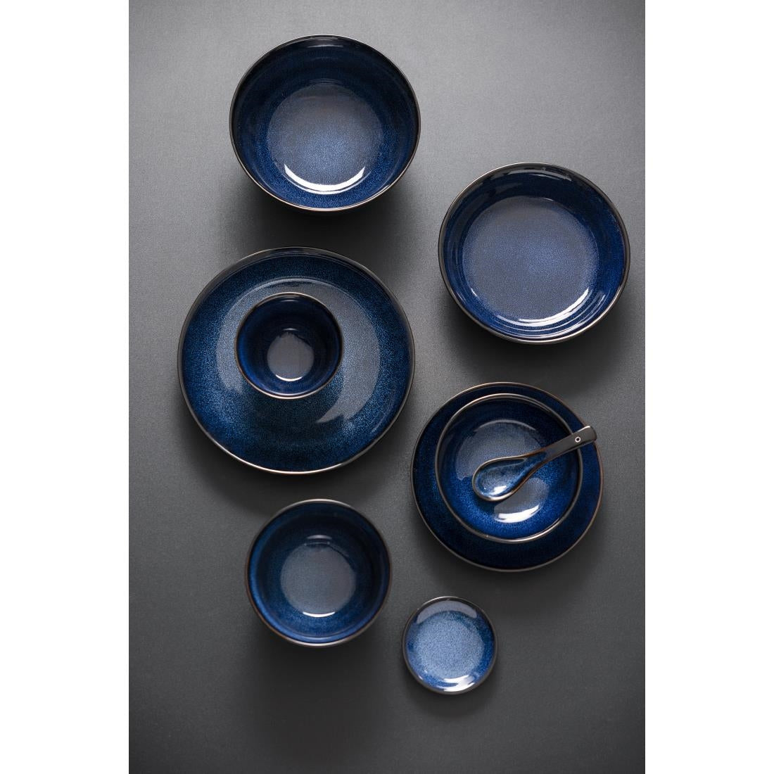 DZ772 Olympia Luna Midnight Blue Coupe Bowls 160mm (Pack of 6)