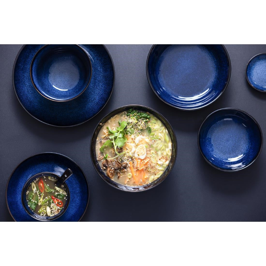 DZ772 Olympia Luna Midnight Blue Coupe Bowls 160mm (Pack of 6)