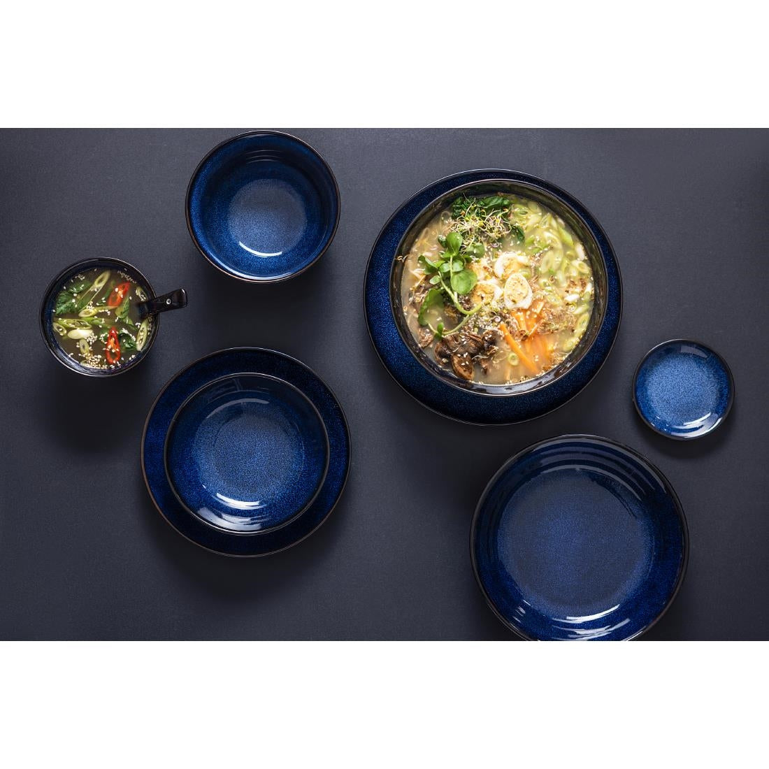 DZ773 Olympia Luna Midnight Blue Coupe Bowls 210mm (Pack of 4)