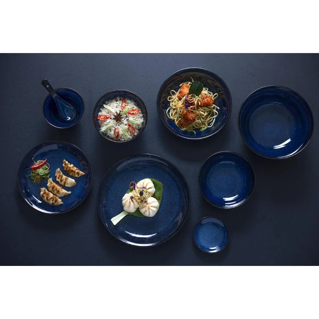 DZ779 Olympia Luna Midnight Blue Coupe Plates 205mm (Pack of 4)