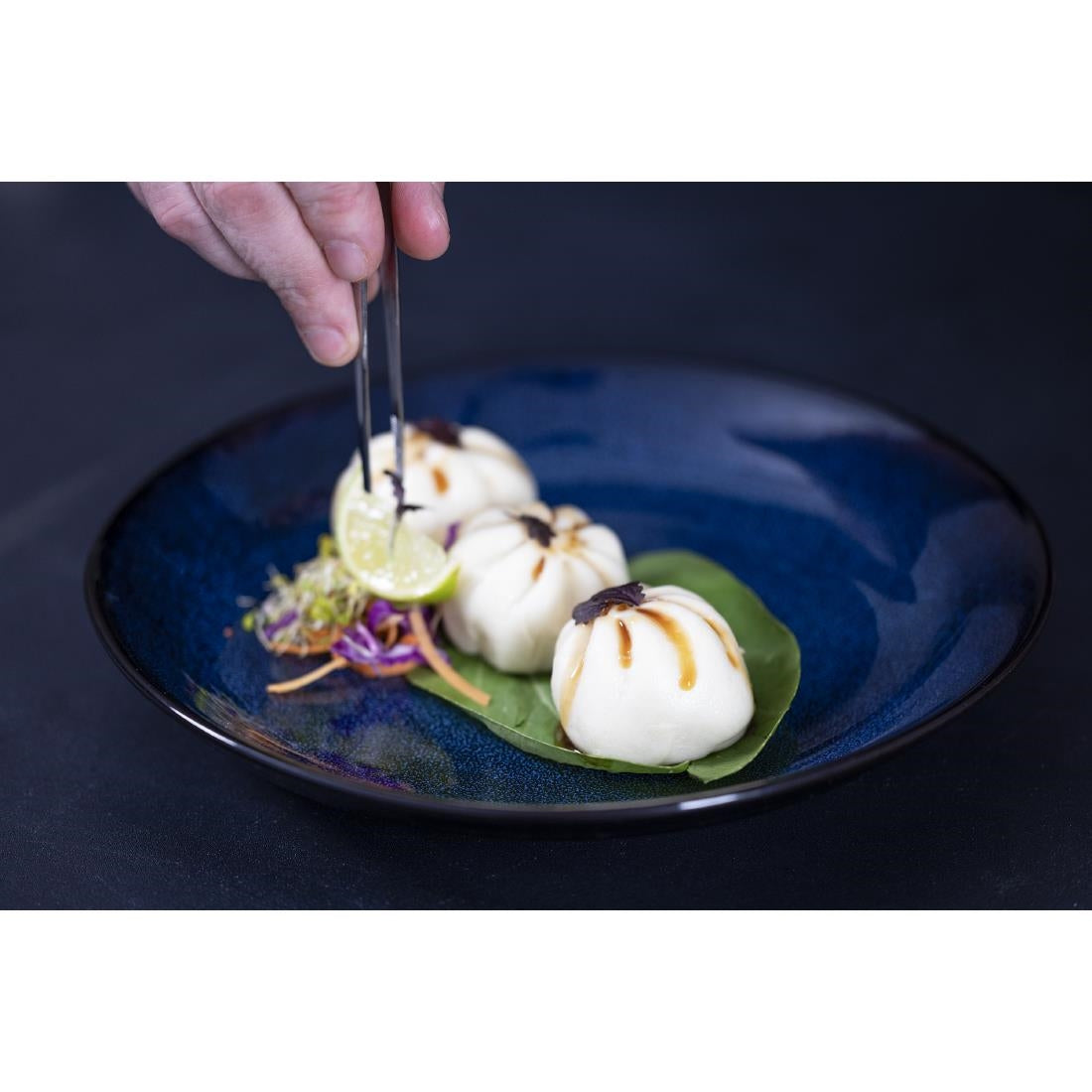 DZ779 Olympia Luna Midnight Blue Coupe Plates 205mm (Pack of 4)